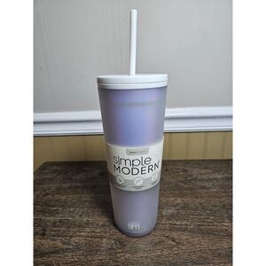 Simple Modern Insulated Iridescent Opalescent Tumbler w/ Lid Straw Classic 24oz